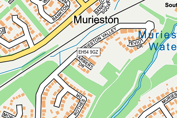 EH54 9GZ map - OS OpenMap – Local (Ordnance Survey) EH54 9GZ map - OS OpenMap – Local (Ordnance Survey)