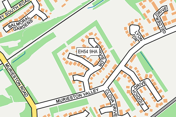 EH54 9HA map - OS OpenMap – Local (Ordnance Survey) EH54 9HA map - OS OpenMap – Local (Ordnance Survey)