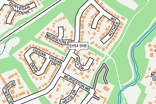 EH54 9HB map - OS OpenMap – Local (Ordnance Survey) EH54 9HB map - OS OpenMap – Local (Ordnance Survey)