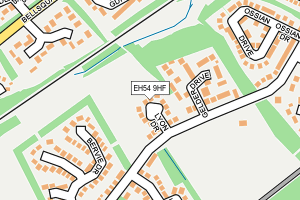 EH54 9HF map - OS OpenMap – Local (Ordnance Survey) EH54 9HF map - OS OpenMap – Local (Ordnance Survey)