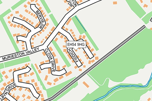 EH54 9HG map - OS OpenMap – Local (Ordnance Survey) EH54 9HG map - OS OpenMap – Local (Ordnance Survey)