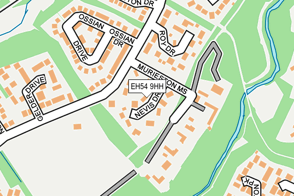 EH54 9HH map - OS OpenMap – Local (Ordnance Survey) EH54 9HH map - OS OpenMap – Local (Ordnance Survey)