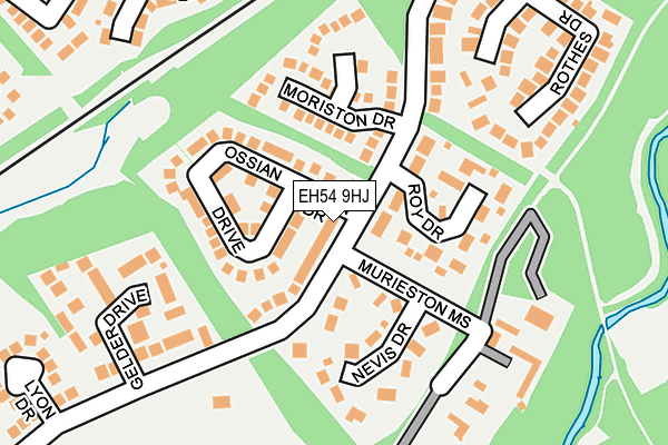 EH54 9HJ map - OS OpenMap – Local (Ordnance Survey) EH54 9HJ map - OS OpenMap – Local (Ordnance Survey)