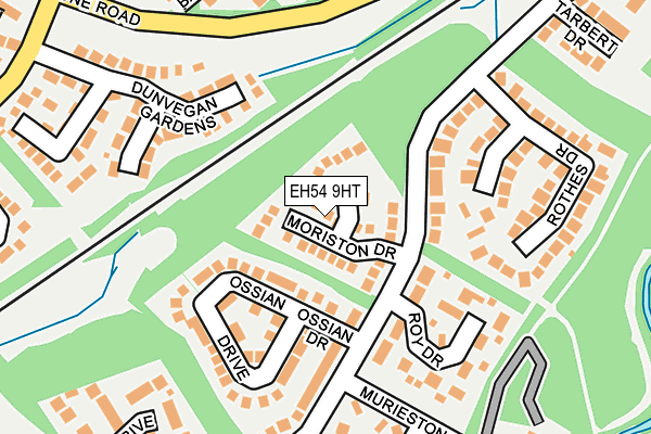 EH54 9HT map - OS OpenMap – Local (Ordnance Survey) EH54 9HT map - OS OpenMap – Local (Ordnance Survey)