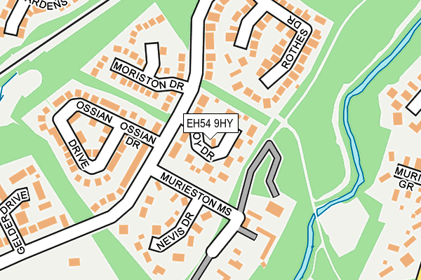EH54 9HY map - OS OpenMap – Local (Ordnance Survey) EH54 9HY map - OS OpenMap – Local (Ordnance Survey)