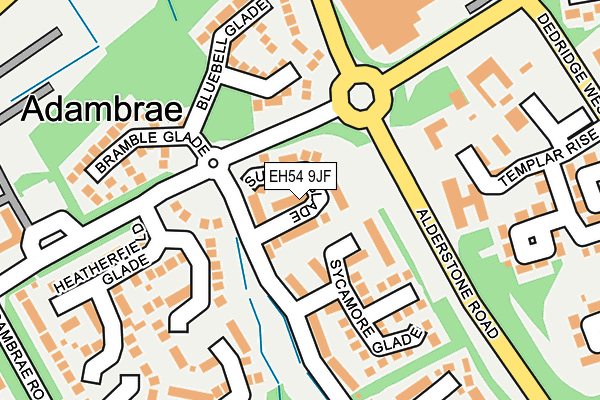 EH54 9JF map - OS OpenMap – Local (Ordnance Survey) EH54 9JF map - OS OpenMap – Local (Ordnance Survey)