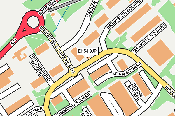 EH54 9JP map - OS OpenMap – Local (Ordnance Survey) EH54 9JP map - OS OpenMap – Local (Ordnance Survey)