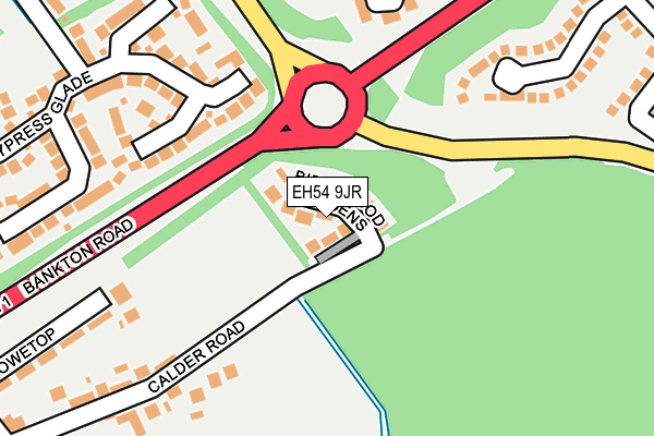 EH54 9JR map - OS OpenMap – Local (Ordnance Survey) EH54 9JR map - OS OpenMap – Local (Ordnance Survey)