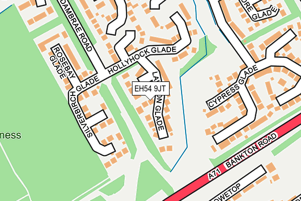 EH54 9JT map - OS OpenMap – Local (Ordnance Survey) EH54 9JT map - OS OpenMap – Local (Ordnance Survey)