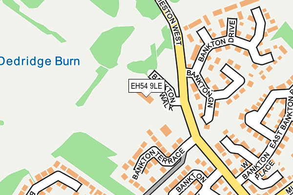 EH54 9LE map - OS OpenMap – Local (Ordnance Survey) EH54 9LE map - OS OpenMap – Local (Ordnance Survey)