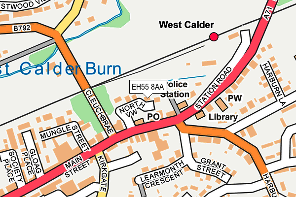 EH55 8AA map - OS OpenMap – Local (Ordnance Survey) EH55 8AA map - OS OpenMap – Local (Ordnance Survey)