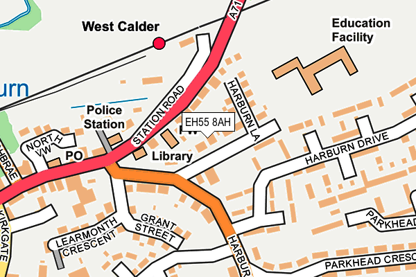 EH55 8AH map - OS OpenMap – Local (Ordnance Survey)