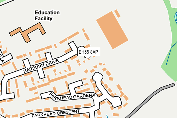 EH55 8AP map - OS OpenMap – Local (Ordnance Survey)