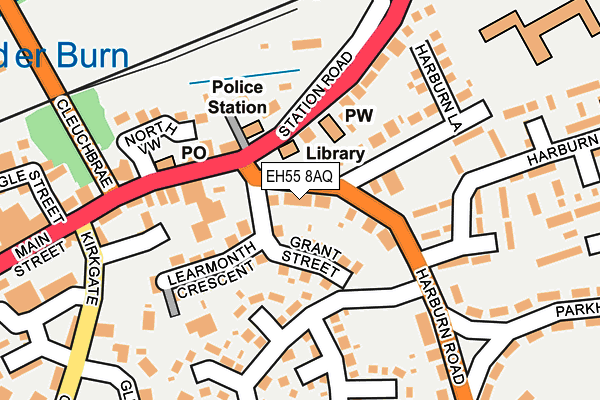 EH55 8AQ map - OS OpenMap – Local (Ordnance Survey)