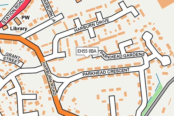 EH55 8BA map - OS OpenMap – Local (Ordnance Survey)