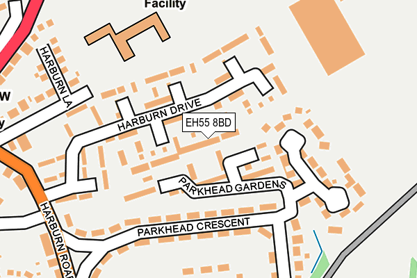 EH55 8BD map - OS OpenMap – Local (Ordnance Survey) EH55 8BD map - OS OpenMap – Local (Ordnance Survey)