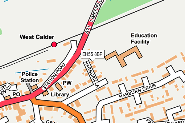 EH55 8BP map - OS OpenMap – Local (Ordnance Survey)