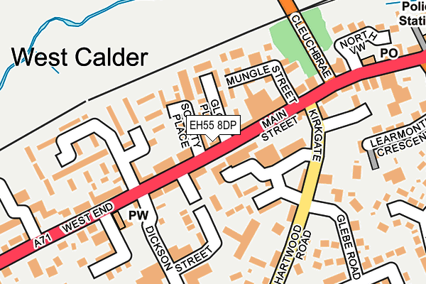 EH55 8DP map - OS OpenMap – Local (Ordnance Survey)