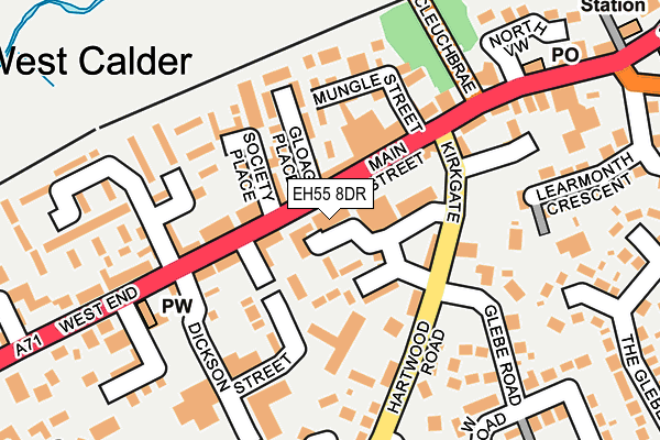 EH55 8DR map - OS OpenMap – Local (Ordnance Survey) EH55 8DR map - OS OpenMap – Local (Ordnance Survey)