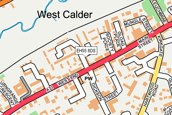 EH55 8DS map - OS OpenMap – Local (Ordnance Survey) EH55 8DS map - OS OpenMap – Local (Ordnance Survey)