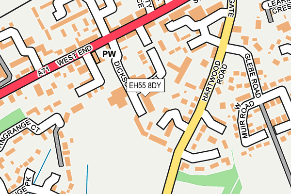 EH55 8DY map - OS OpenMap – Local (Ordnance Survey)