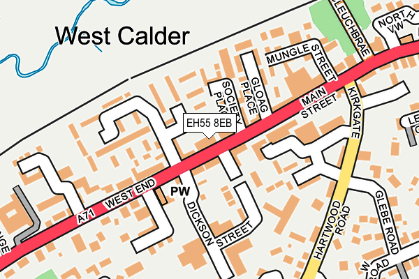 EH55 8EB map - OS OpenMap – Local (Ordnance Survey)