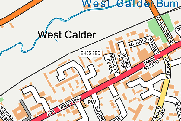 EH55 8ED map - OS OpenMap – Local (Ordnance Survey)