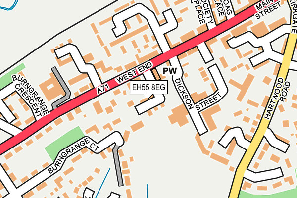 EH55 8EG map - OS OpenMap – Local (Ordnance Survey) EH55 8EG map - OS OpenMap – Local (Ordnance Survey)