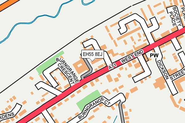 EH55 8EJ map - OS OpenMap – Local (Ordnance Survey) EH55 8EJ map - OS OpenMap – Local (Ordnance Survey)