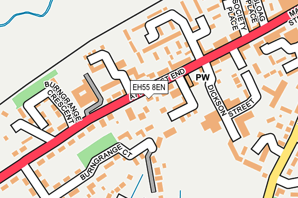 EH55 8EN map - OS OpenMap – Local (Ordnance Survey)