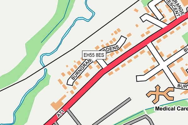 EH55 8ES map - OS OpenMap – Local (Ordnance Survey) EH55 8ES map - OS OpenMap – Local (Ordnance Survey)