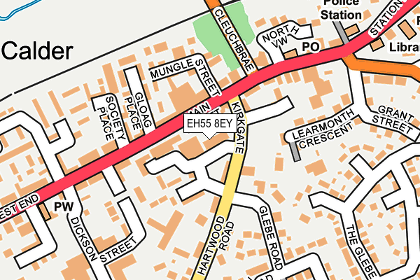 EH55 8EY map - OS OpenMap – Local (Ordnance Survey)