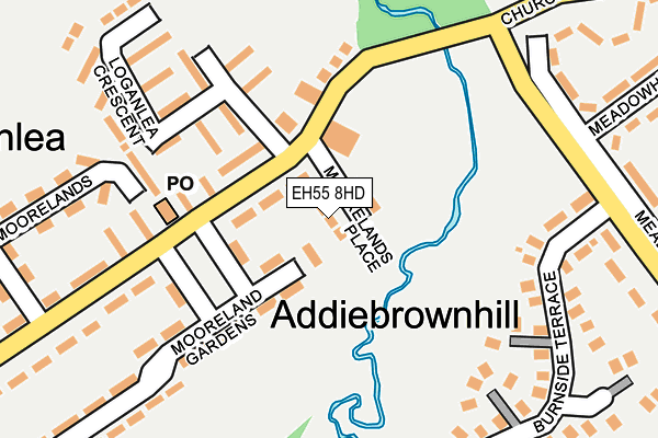 EH55 8HD map - OS OpenMap – Local (Ordnance Survey)