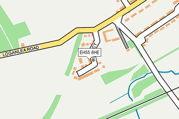 EH55 8HE map - OS OpenMap – Local (Ordnance Survey)