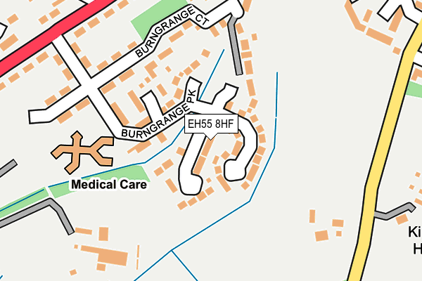 EH55 8HF map - OS OpenMap – Local (Ordnance Survey) EH55 8HF map - OS OpenMap – Local (Ordnance Survey)