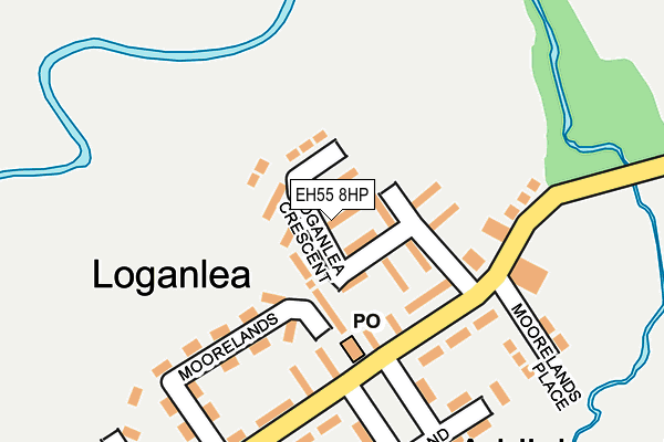 EH55 8HP map - OS OpenMap – Local (Ordnance Survey) EH55 8HP map - OS OpenMap – Local (Ordnance Survey)