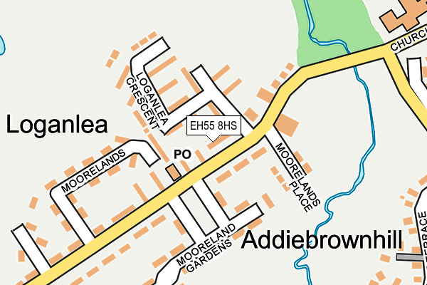 EH55 8HS map - OS OpenMap – Local (Ordnance Survey)