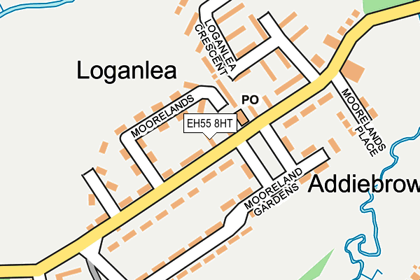 EH55 8HT map - OS OpenMap – Local (Ordnance Survey)