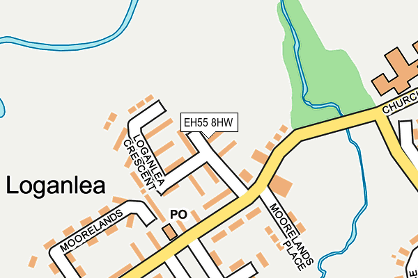 EH55 8HW map - OS OpenMap – Local (Ordnance Survey)