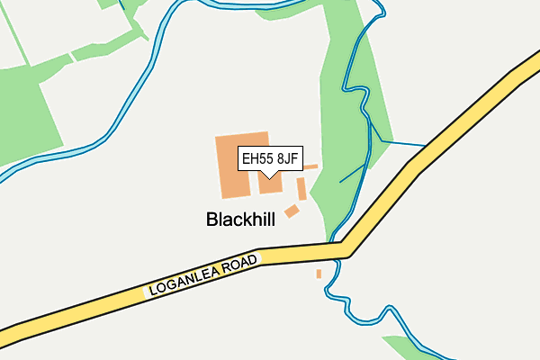 EH55 8JF map - OS OpenMap – Local (Ordnance Survey) EH55 8JF map - OS OpenMap – Local (Ordnance Survey)