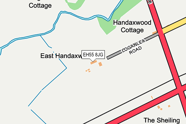 EH55 8JG map - OS OpenMap – Local (Ordnance Survey)