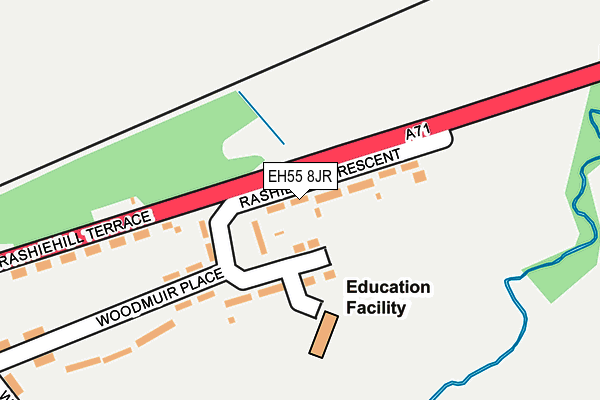 EH55 8JR map - OS OpenMap – Local (Ordnance Survey) EH55 8JR map - OS OpenMap – Local (Ordnance Survey)