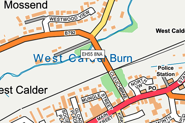 EH55 8NA map - OS OpenMap – Local (Ordnance Survey) EH55 8NA map - OS OpenMap – Local (Ordnance Survey)