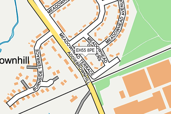 EH55 8PE map - OS OpenMap – Local (Ordnance Survey) EH55 8PE map - OS OpenMap – Local (Ordnance Survey)
