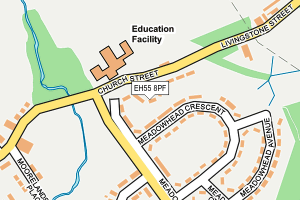 EH55 8PF map - OS OpenMap – Local (Ordnance Survey) EH55 8PF map - OS OpenMap – Local (Ordnance Survey)