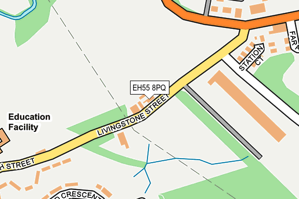 EH55 8PQ map - OS OpenMap – Local (Ordnance Survey)