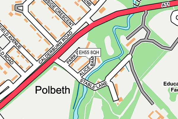 EH55 8QH map - OS OpenMap – Local (Ordnance Survey)