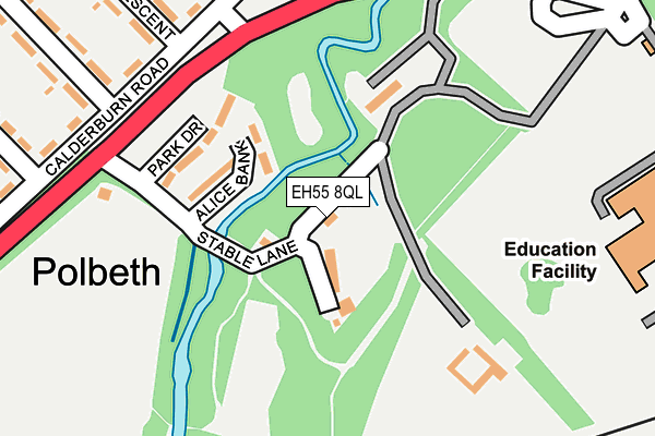 EH55 8QL map - OS OpenMap – Local (Ordnance Survey)
