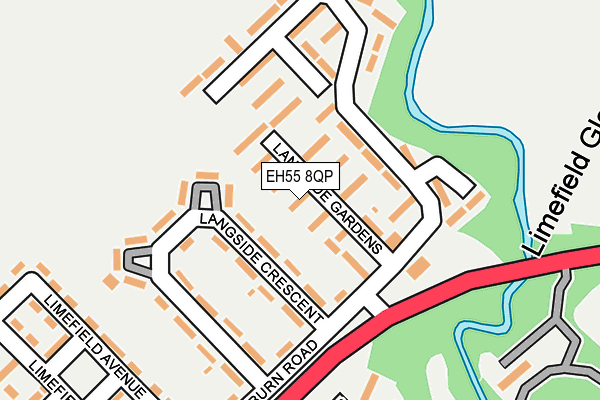 EH55 8QP map - OS OpenMap – Local (Ordnance Survey)