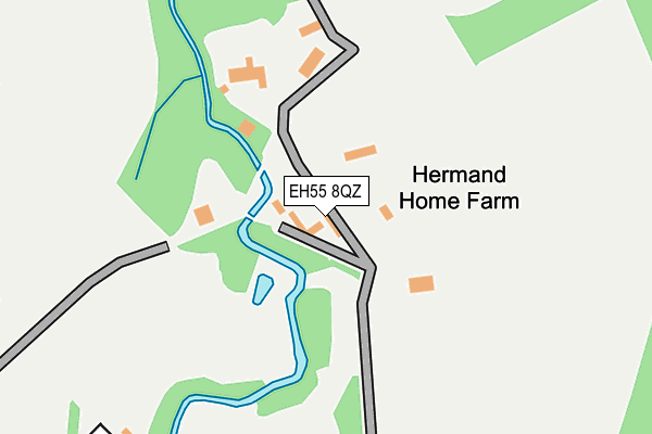 EH55 8QZ map - OS OpenMap – Local (Ordnance Survey)